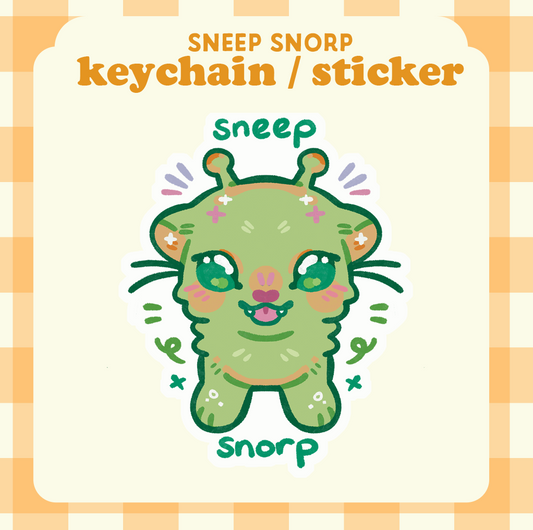 Sneep Snorp Keychain / Sticker Preorder