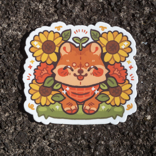 Flower Shiba sticker