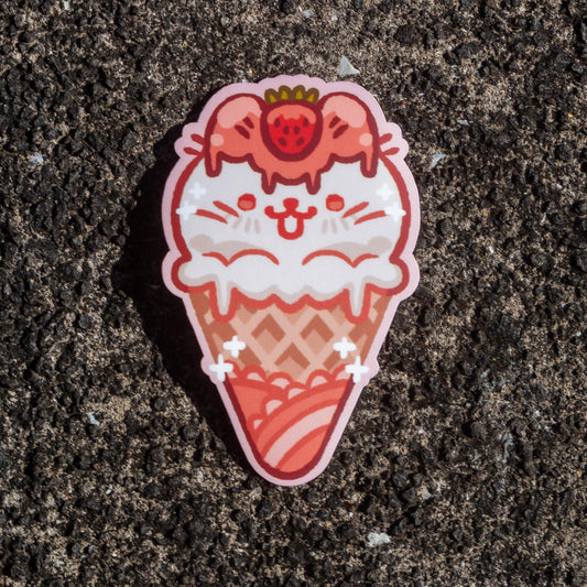 Ice Cream Kitty Sticker