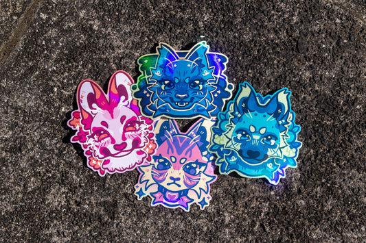 Kitty / Wolf Stickers